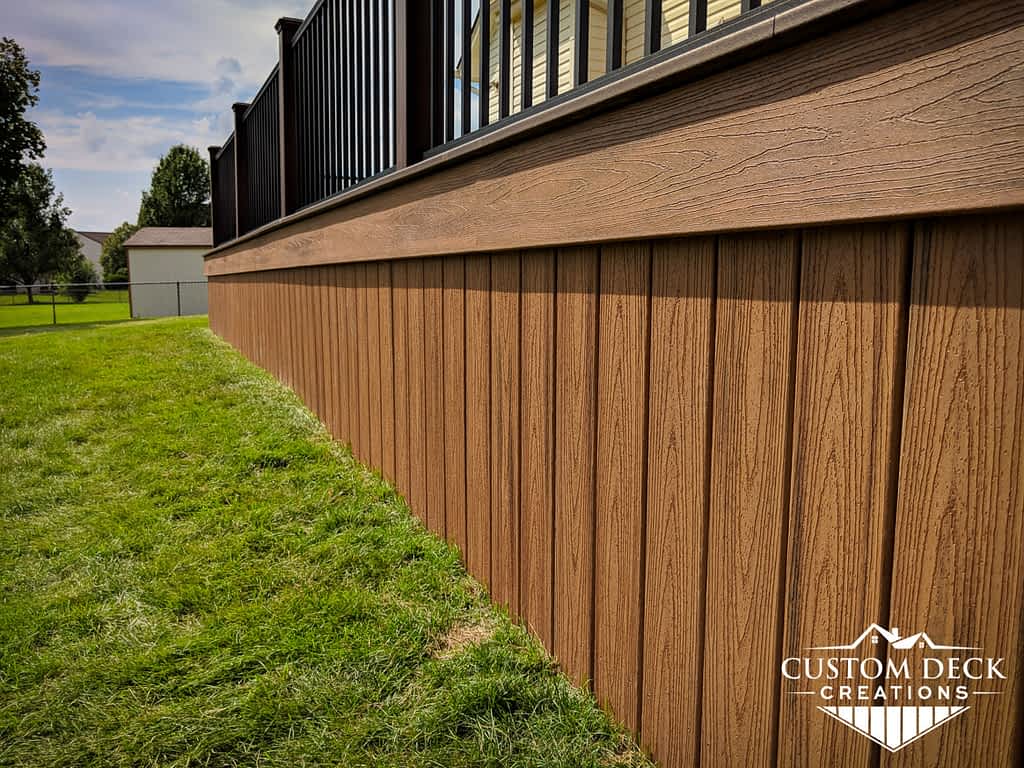 Trex skirting boards on a deck