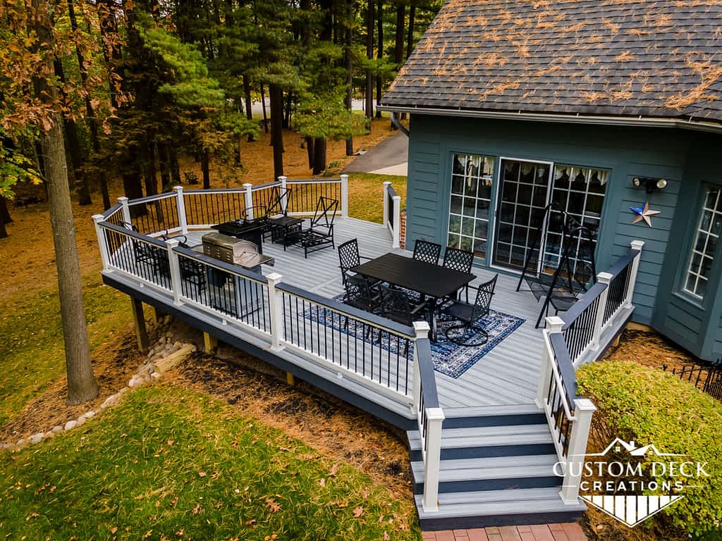 Trex Deck in Wooded Backyard Is The Best Composite Decking Brand