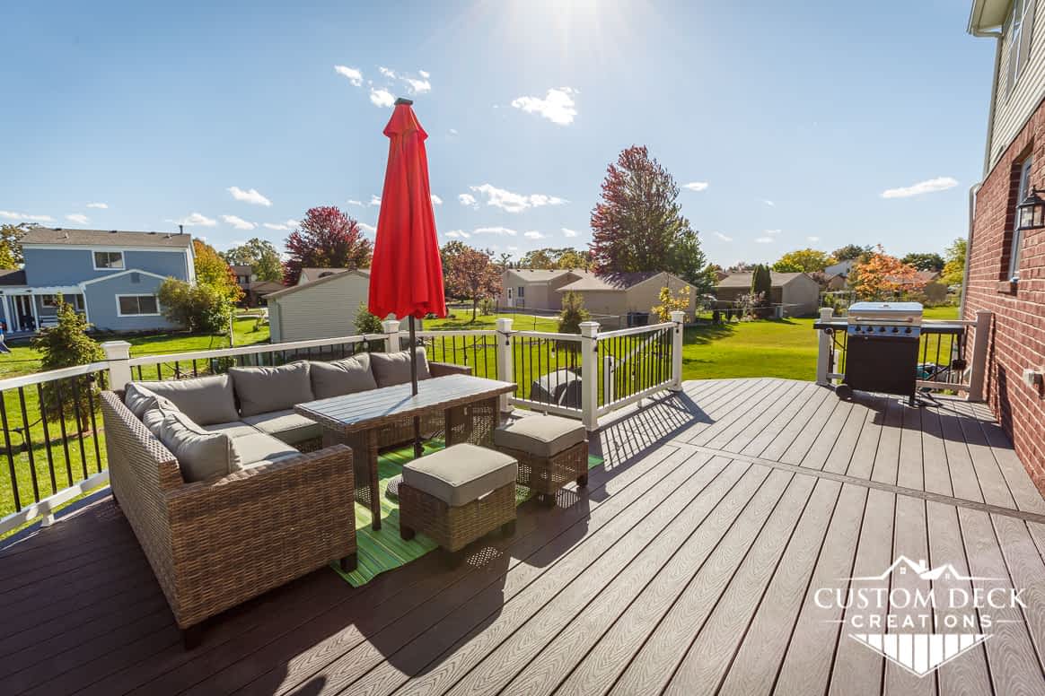 Trex Deck on New Construction Home in Canton, Michigan