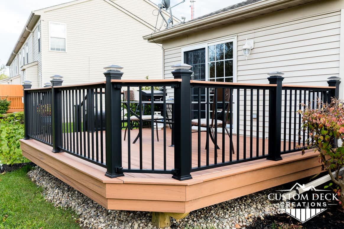 Brown Trex Tiki Torch deck with two-tiered facia