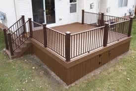 Trex Saddle composite deck with Saddle skirting and access door - Taylor, Michigan