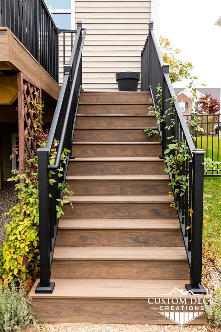 Large deck stairs