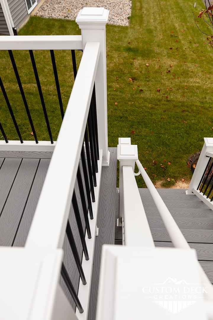 Details of stairs near deck