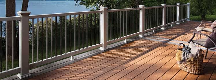 Trex Select composite white railing